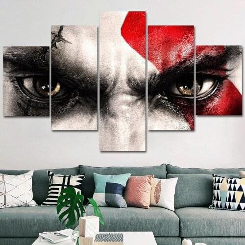 Hateful eyes with a hideous expression 5pcs Modern Home Decor Canvas Picture Art HD Print Painting On Canvas for Living Room