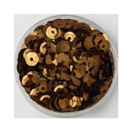 50g(10000pcs) 4mm Cup Loose Sequins Round Paillette Wedding Garment Accessory Sewing Craft Brown Confetti Spangles