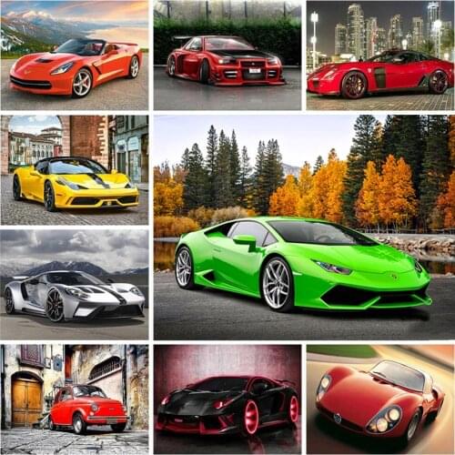 5D Diamond Painting Sport Car Full Square Round Diamond Embroidery Auto Mosaic Picture Of Rhinestone Art Cross Stitch Home Decor