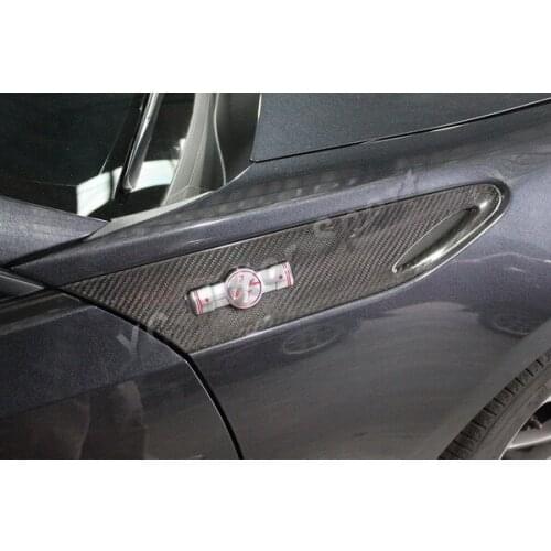 Car Accessories Dry Carbon Fiber Fender Emblem Cover Fit For GT86 FT86 ZN6 FR-S Fender Emblem Cover Car-styling