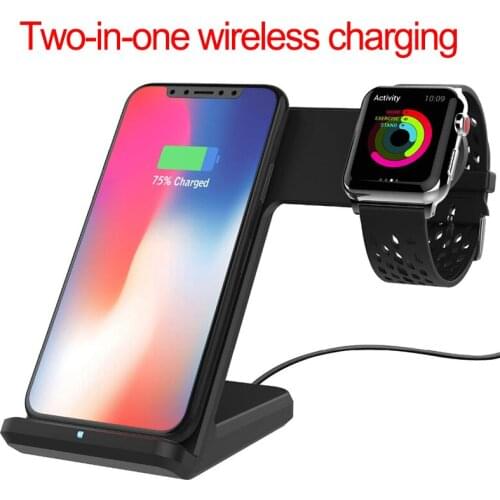 Qi Wireless Charger For Apple Watch 4 3 2 iPhone 8 Plus X Xs Max XR Samsung S9 S8 QC 3.0 USB Fast Wireless Charging Holder