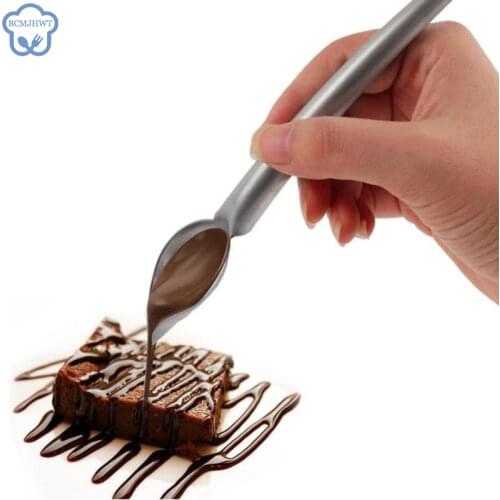 Deco Chocolate Spoon Food Writing Pen Chocolate Decorating Tools Cake Mold Cream Cup, Cookie Icing Piping Pastry Nozzles