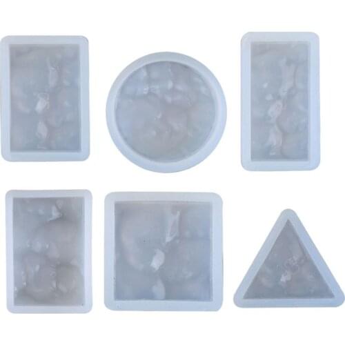 6Pcs Sea Wave Style Resin Molds Epoxy Resin Water Ripple Pendant Silicone Molds Resin Casting Molds Jewelry Making Tools T84A