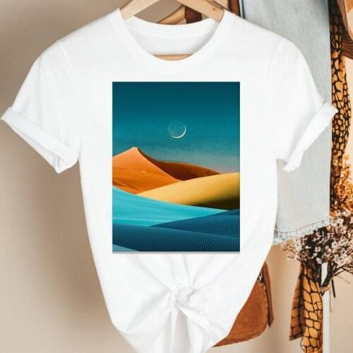 Women Clothes Travel Holiday Vacation Casual Cartoon Summer Short Sleeve Print Fashion Tshirt Female Tee Top Graphic T-shirt