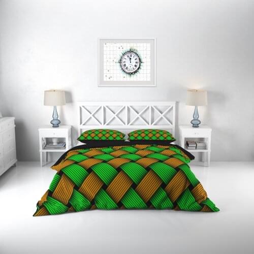 Geometric Plaid Bedding Set Colorful Plaid Duvet Cover Queen 240x220 Stripe Quilt Covers Single Double King Comforter Bed Cover