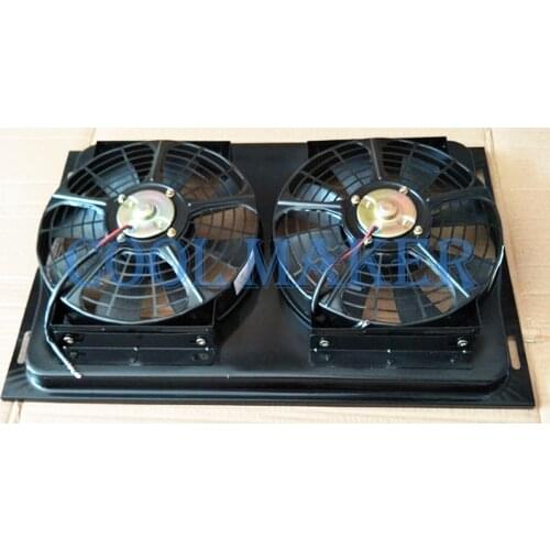 Auto air conditioner system condenser assembly radiator cooling fan unit