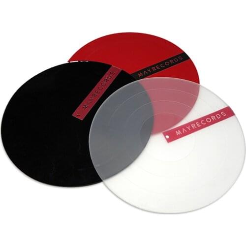 Turntable Platter Mat Black Rubber Silicone Design for Universal to All LP Vinyl Record Players