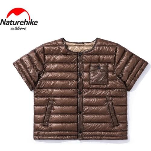 Naturehike Lightweight White Goose Down Short Sleeve Warm 1000+FP Portable Fashion Durable Camping Hiking Jackets NH20FS049