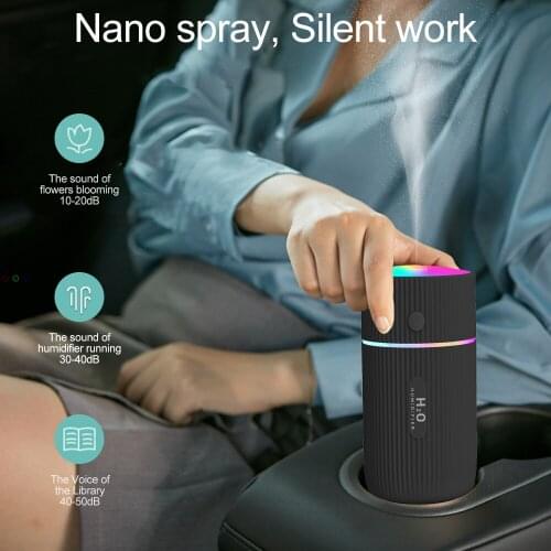 MINI Air Humidifier Car Ultrasonic Aroma Essential Oil Diffuser Cool Mist Fogger Home Aromatherapy Diffuser Humidifier With LED