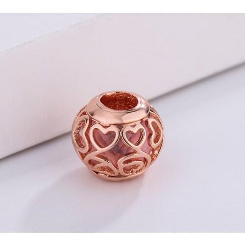 Fashion For Pandora 2021 NEW 925 Sterling Silver Material Type Hearts Filigree Charms Pendant Charm Bracelet DIY Jewelry Making