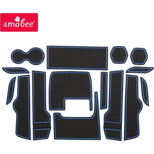 Anti-Slip Gate Slot Cup Mat for Honda civic 2016-2019 10th Non-slip Pad Interior Rubber Coaster Door Cup Pad blue