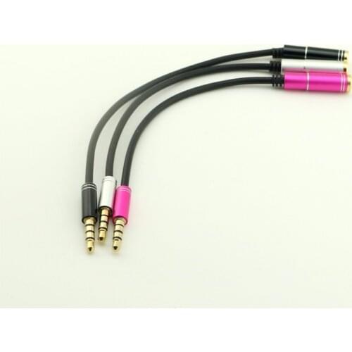 1pcs Gold 3.5mm for Android Phone Earphone Mutual Converter Adapter CTIA to OMTP Audio Headphones Earphones Handsfree Aux Cable
