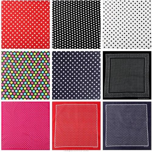 Boho Colorful Polka Dot Print Bandana Women Men Cycling Head Wraps Hip Hop Street Dance Sport Square Scarf JY07 21 Dropship