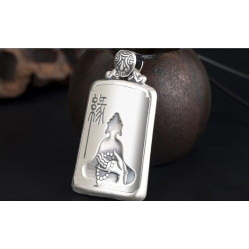 S999 sterling silver bergamot lotus heart pendant