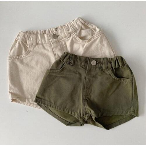 2021 New Arrival Girls Boys Shorts Spring Summer cotton Fashion Kids Shorts 1-7 Years QI110