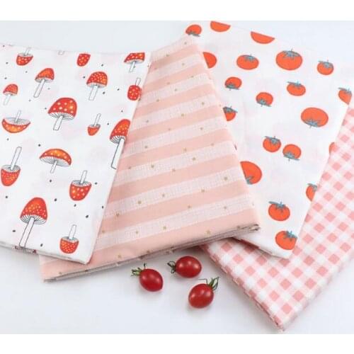 50*235 cm Tomato Marshroom 100% Cotton Printed Fabric,DIY Handmade Materials For Kids Kids home textile Quilting Making Crafts