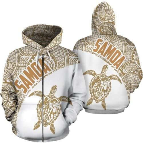 3D Printed Samoa Hoodie Turtle Mermaid Polynesian For Men/Women Sweatshirt Spring Casual Pullover Zipper Streetwear