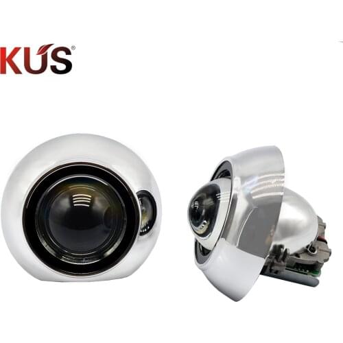 2.5inch BI LED headlamp universal headlight with shrouds cover and mask low and high beam lens car accessories DIY modification