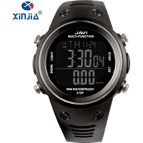 2020 XINJIA Fashion Casual Men Women Sports Pedometer Watches Calorie Outdoor Running Fitness Waterproof 30M Digital Swimming