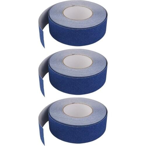 3pcs Non-slip High Traction Grip Tape Safety Floor Steps Treads Blue 5cmx18m