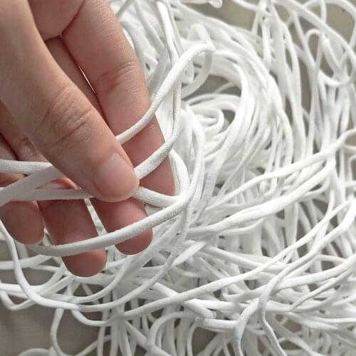 5mm Mouth Mask Elastic Band Mask Rope Rubber Band String Mask Ear Hanging Cord Flat Elastic Band DIY Clothing Craft Accessories