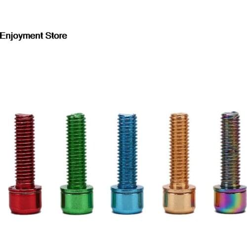 6pcs Stainless Steel Screws Bolts With Washer M5*18mm For Bike Bicycle Stems & Handlebar red,gold,green,blue,multicolor