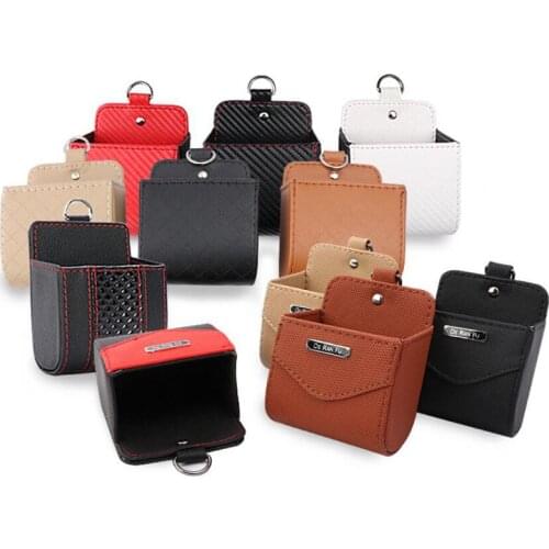 Auto Car Storage Box Leather Car Socket Mobile Phone Bag Car Storage Box Multi-Function Sundries Tool Mobile Phone Car Organizer