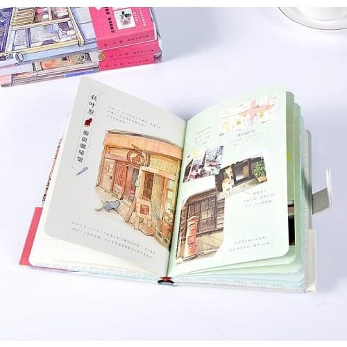 Shop Tour Hardcover Traveler Notebook Coloring Diary Book Stationery Notepad