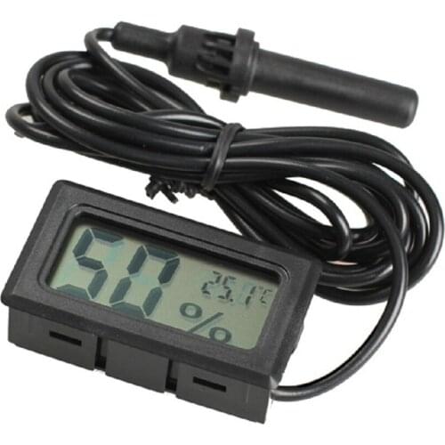 10PCS Mini Digital Hygrometer Thermome Humidity Meter Temperature Indoor Humidity Sensor LCD Display with 1.5M Cable