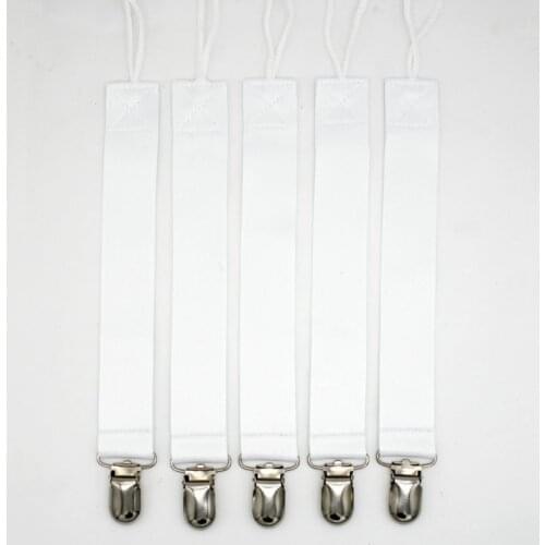 Baby Blank White Pacifier Chain Teething Nursing Soother Clip DIY Nipple Holde