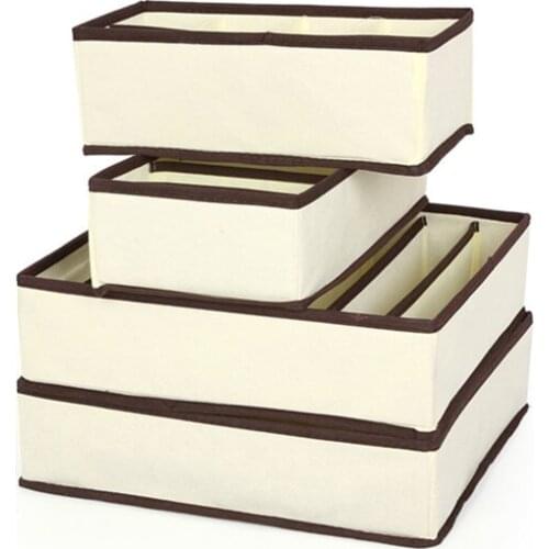 DHL 10 Sets/lot Home Storage Non-woven Scarfs Socks Bra Organizer Storage Box Drawer Closet Organizers Boxes For Underwear Bra