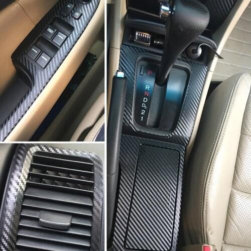 For HONDA Accord 2002-2007 Interior Central Control Panel Door Handle 3D/5D Carbon Fiber Stickers Decals Car styling Accessorie