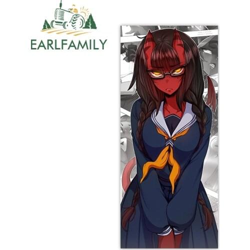 EARLFAMILY 13cm x 6.1cm for Meru Emergence Devil Creative Car Sticker Waterproof Scratch-proof DIY Occlusion Scratch Decal