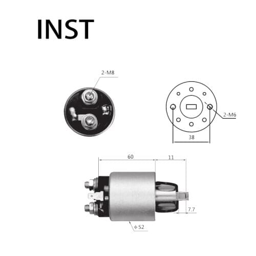 ELECTROMAGNETIC SWTICH SOLENOID FOR 12V 0.8KW 8-97365923-1 1230