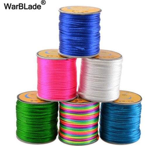 24m 2.5mm Cotton Cord Nylon Thread Cord Chinese Knot Macrame Cord Plastic String DIY Rope Bead Bracelet Necklace Jewelry Making