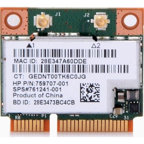 Wireless Adapter Card for azurware AW-NB111H BCM943228HMB bcm43228hmb 300Mbps Wi-Fi 802.11n bluetooth BT 4.0 Mini hp 718451-001