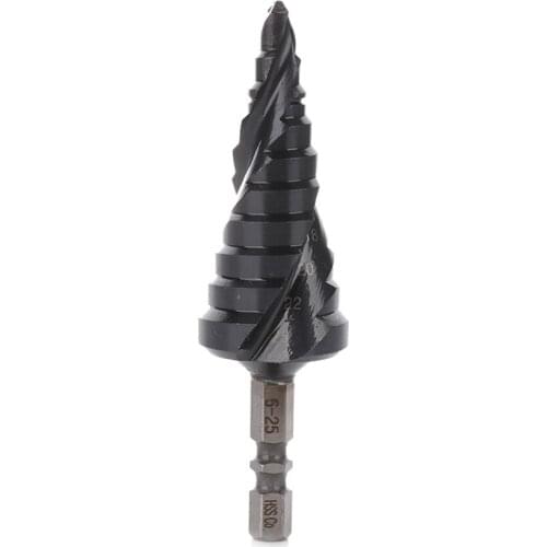 3-13/6-25/6-35mm HRC89 M35 Cobalt Step Drill Bit TiAlN Coated Step Drill 1/4 Inch Hex Shank