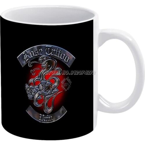 The Rose Angels Coffee Mugs Style Cartoon Tea Coffee Mug Cup Birthday Gift Collection Krokus Tattoo Band Skid Row