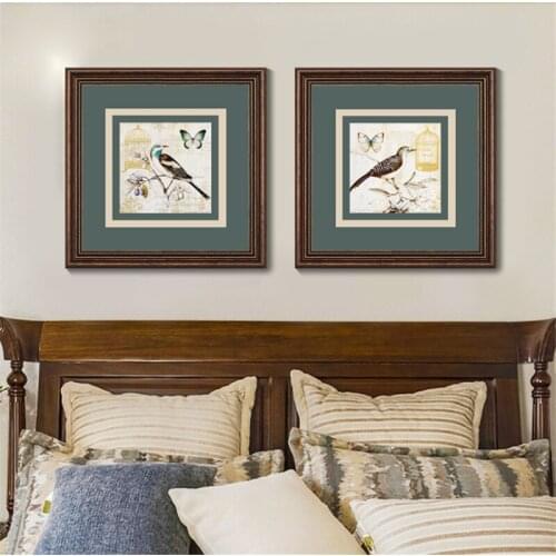 Colorful Geometry Square Texture Plant Animal Bird Cage Canvas Painting Sofa Wall Picture Printing Poster Living Room Decoration