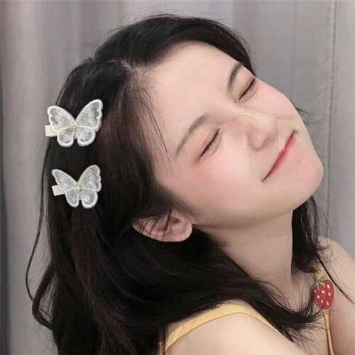 Girls Colorful Dream Butterfly Cartoon Hairpin Children Fashion Hair Clips For Hair Barrettes Headband Hair Accessories