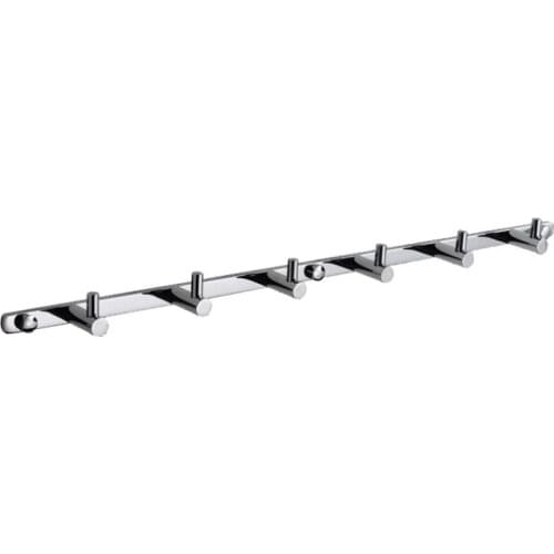Robe Hook,6 Clothes Hooks,Solid Brass Construction with Chrome finish,Bathroom Hardware,Row robe hook CB04