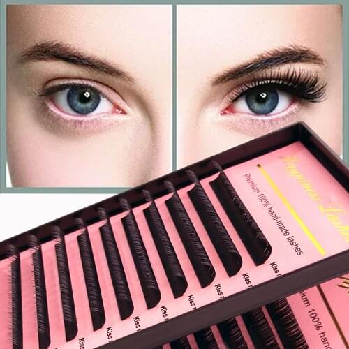 Eyelash-Extension Natural Individual Premium Classic Silk Faux Eye Lashes Makeup For Salon 100% Hand-Made