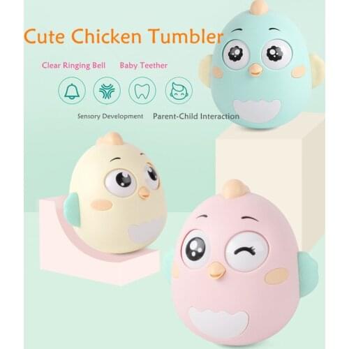 Newborn Baby Cute Tumbler Toys Kids Ringing Bells Rattles Creative Baby Teethers Baby Early Educational Toys
