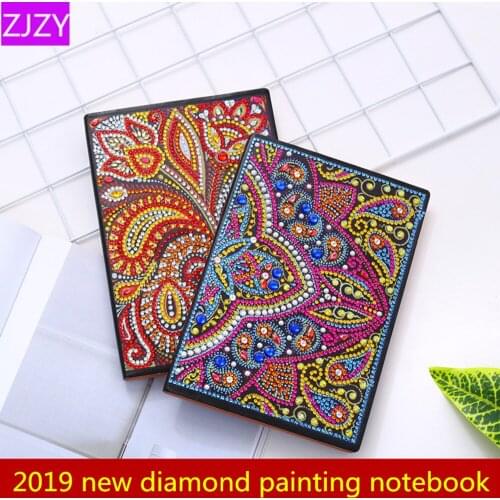 2019 New Special Shape Diamond Painting Note Book Embroidery Derivative Semi-finished Mosaic Cover 64 Page Blank Notebook Gifts