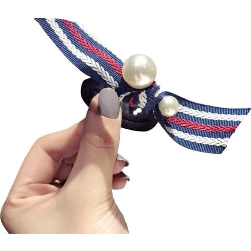 Korean Style Simple Nice New Arrive Hair Band Houndstooth Letters Stripe Contrast Color Butterlfly Bowknot Hair Rope Hair Rings