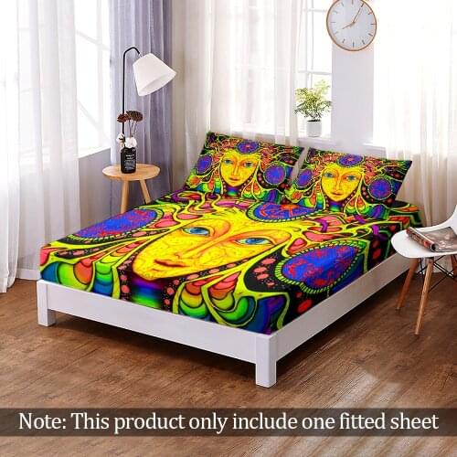 Fashion 3D Print Ancient Egypt Fitted Sheet Bedroom Flats Home Decor Custom Modern Elastic Band Bed Sheet Queen King Adult