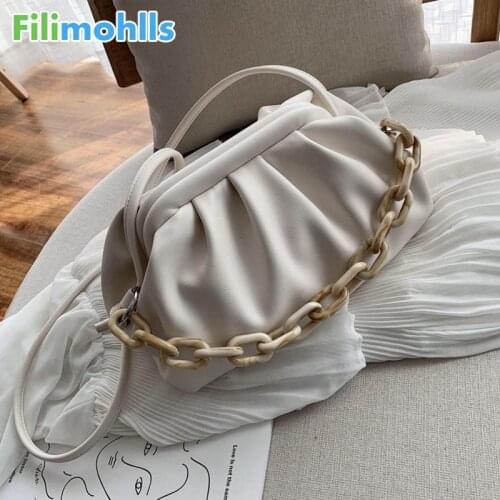 Candy Color PU Leather Shoulder Messenger Bags For Women 2020 Small Crossbody Bag Travel Chain Handbags and Purses S2106