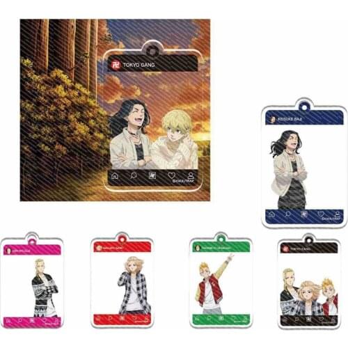 Tokyo Revengers Acrylic Keychain Hot Anime Figure Mikey Draken Chifuyu Pendant Keyring Jewelry