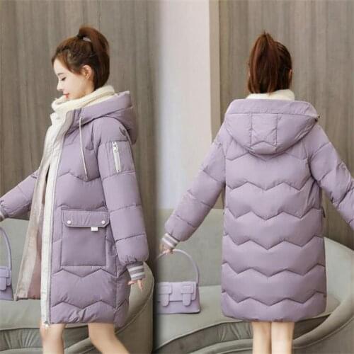 2020 New Plus Size 3XL Women Winter Jacket Hooded Stand Collar Cotton Padded Female Winter Coat Women Warm Thick Long Parkas