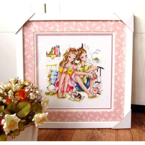 Gold Collection Lovely Counted Cross Stitch Kit Our Travel Diary Boy and Girl Love SO